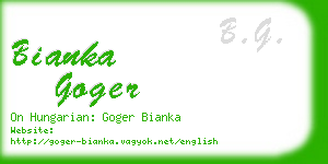 bianka goger business card